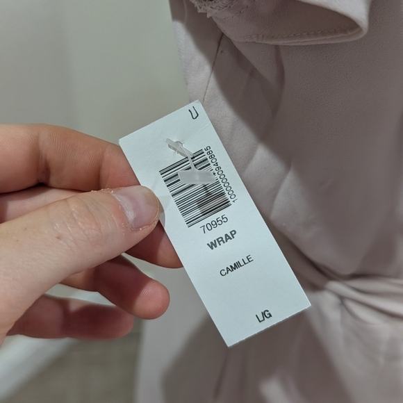 NWT Aritzia Babaton Elegant Blush Pink Wrap maxi Dress Large - Picture 3 of 9